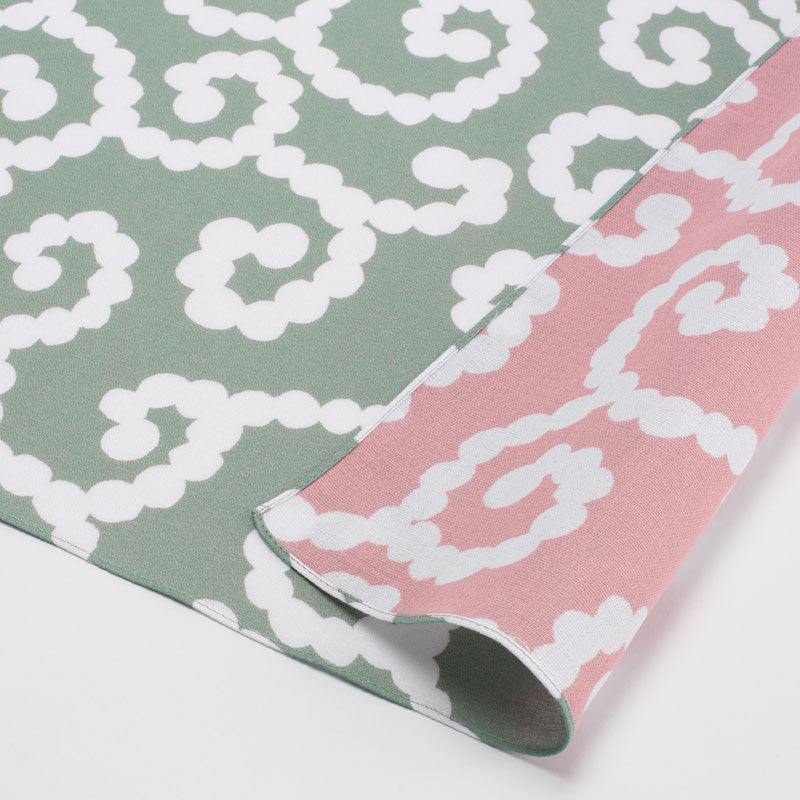 50 minä perhonen Reversible | Karakusa Moss Green/Light Pink – Musubi