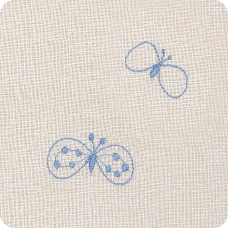 100 mina perhonen Linen Embroidery L | Chou Cho Light Gray – Musubi