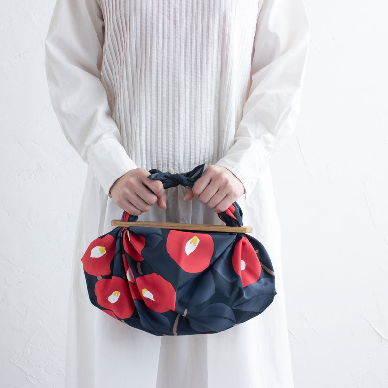 Furoshiki Patchin Bag M Water-repellent | Camellia Dark Navy