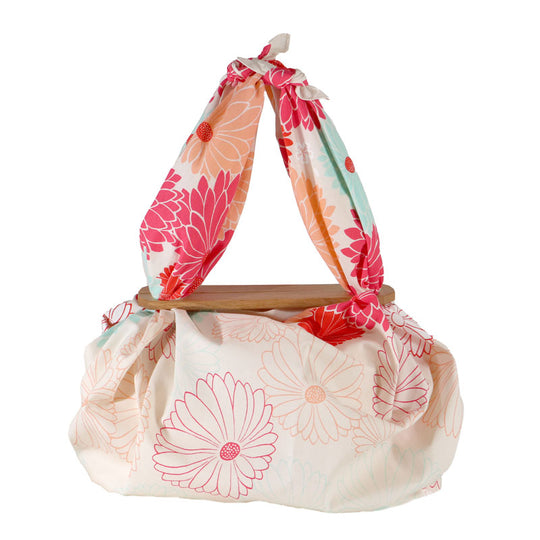 Furoshiki Patchin Bag L Organic | Chrysanthemum Red