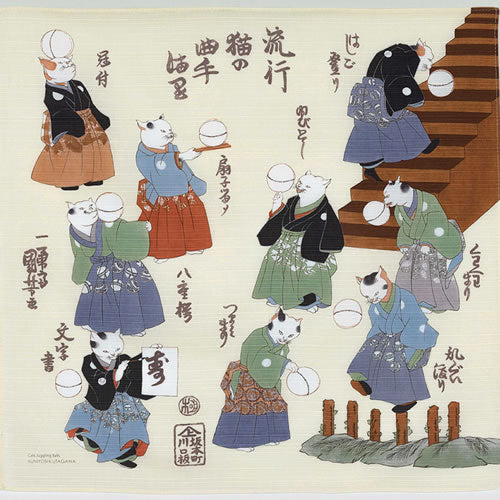 48 Ukiyo-e | Cats Juggling Balls Cream