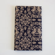 Shosoin Cotton Jacquard Fukusa | Mandarin Duck-patterned Arabesque Navy Blue